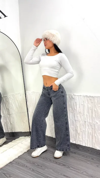 Semi Palazo  con Brillo Gris