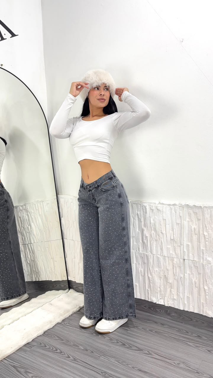 Semi Palazo  con Brillo Gris - Imagen 2