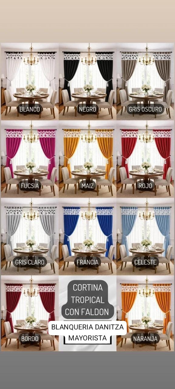 Cortinas Tropical con Faldon - Imagen 6