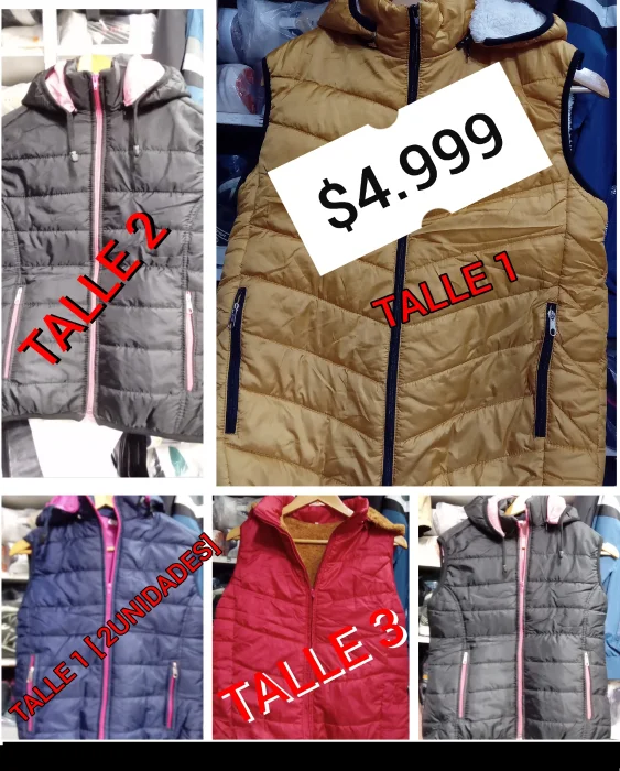 Liquidacion Chalecos ,camperas y Puffer