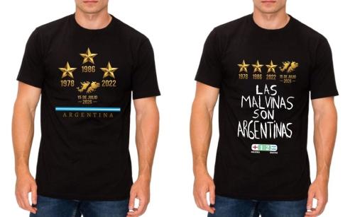 Remera Malvinas Algodon Peinado Mundial 2026