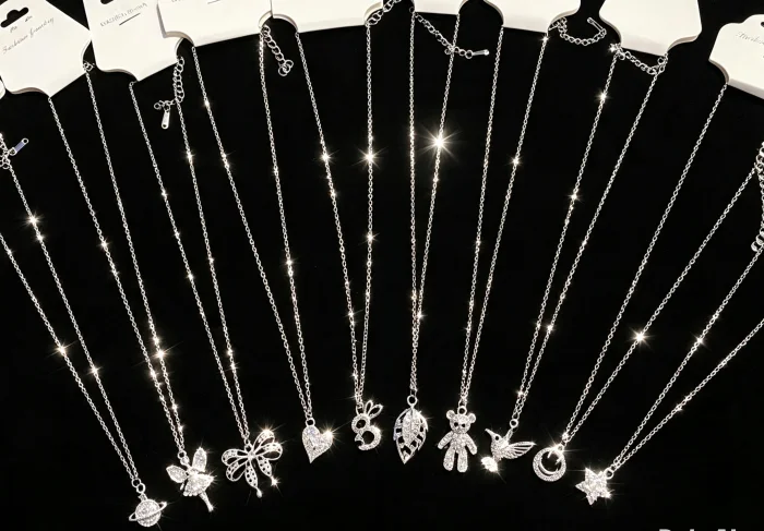 Collar Cadenitas Dije Strass