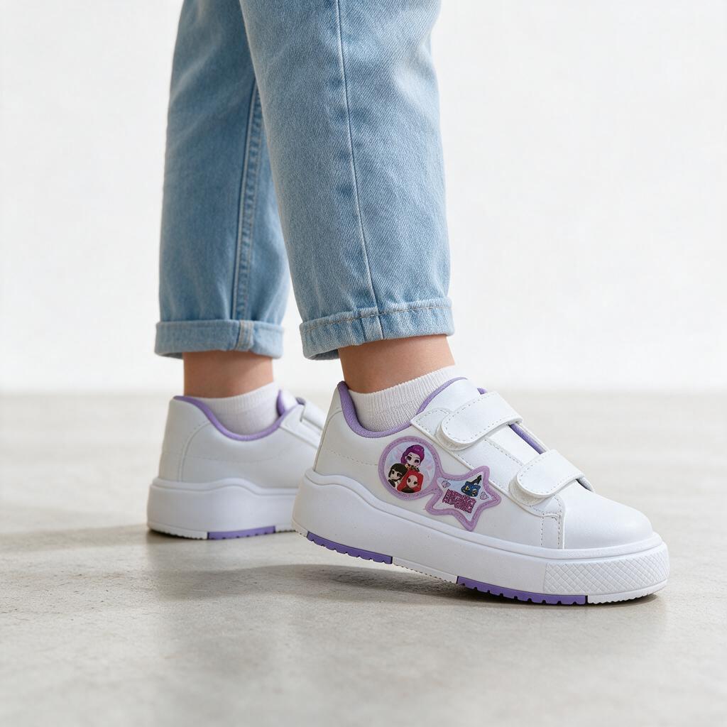 Zapatillas Velcro Blancas Lila Nena Abrojo Plataforma Niña Guerreras Kpop Huntrix - magnific_fotografia-hiperrealista-_tfoRb3lmZJ.jpg