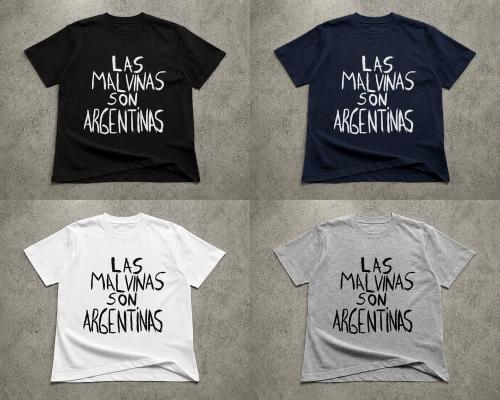 Remera Niños las Malvinas Son Argentinas Algodón Peinado