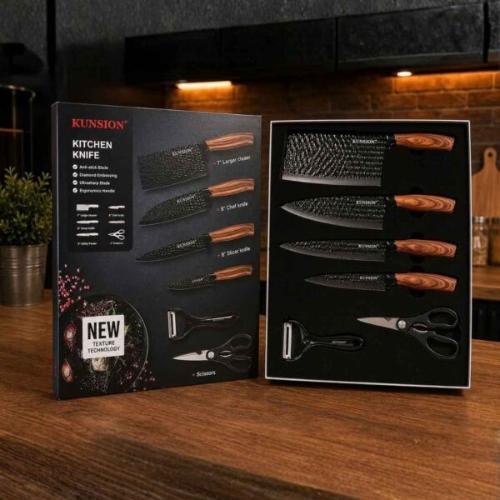 Set de Cuchillos Cocina 6 Piezas Tijera Pelador