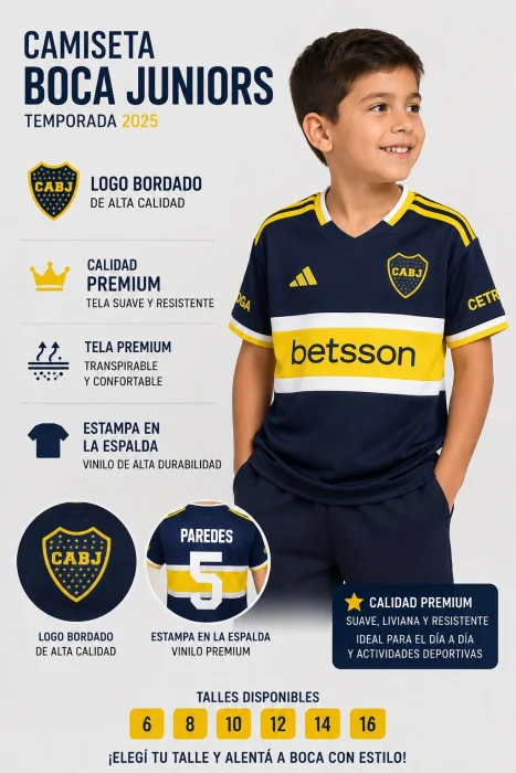 Camiseta de Boca Niño Afa