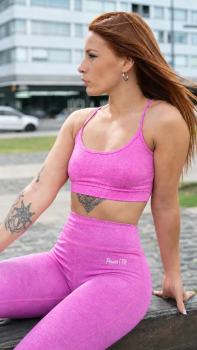 Conjunto Calza Deportiva + Top Colores Fitness Power Fit