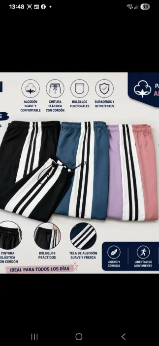 Pantalon con Lineas Tipo Bagy