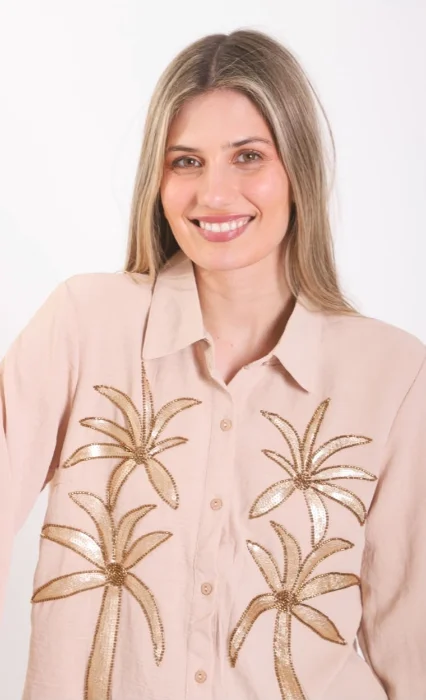 Camisa Bordada Importada
