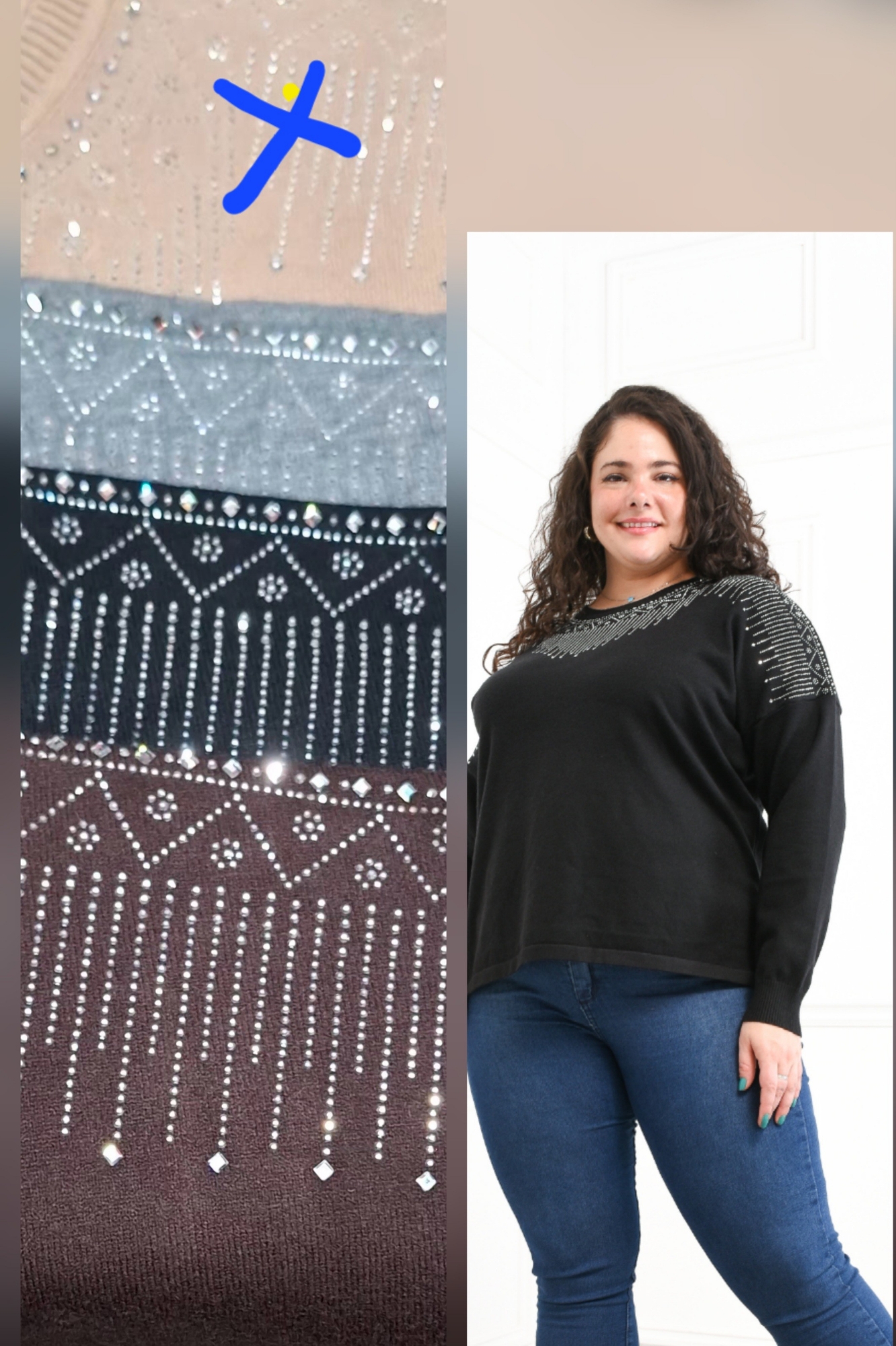 Sweaters Importado con Strass!! - Imagen 3