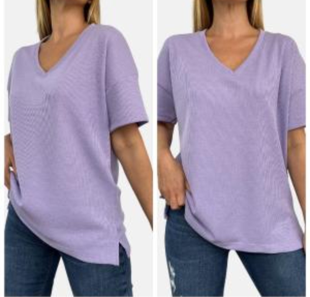 Remeras con Tajo de Wafle Viscosa - Imagen 2