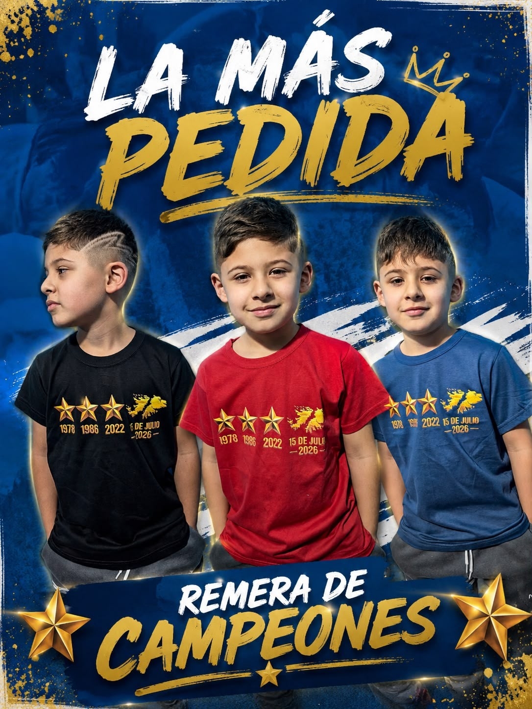 Remeras Argentina Niño - Imagen 2