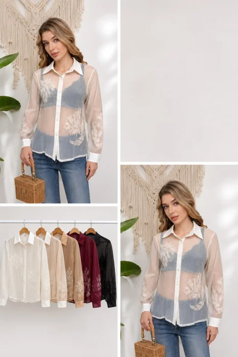 Camisa con Flores