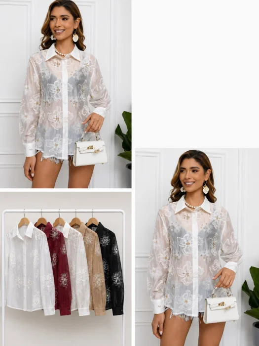 Camisa con Flores