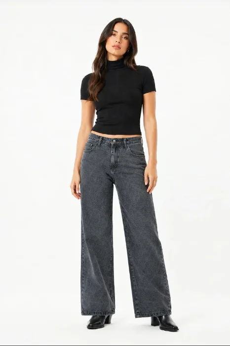 Jeans Wide Leg Dama Pantalón Denim Ancho Mujer Mayoristas Hotsale Moda Pinterest
