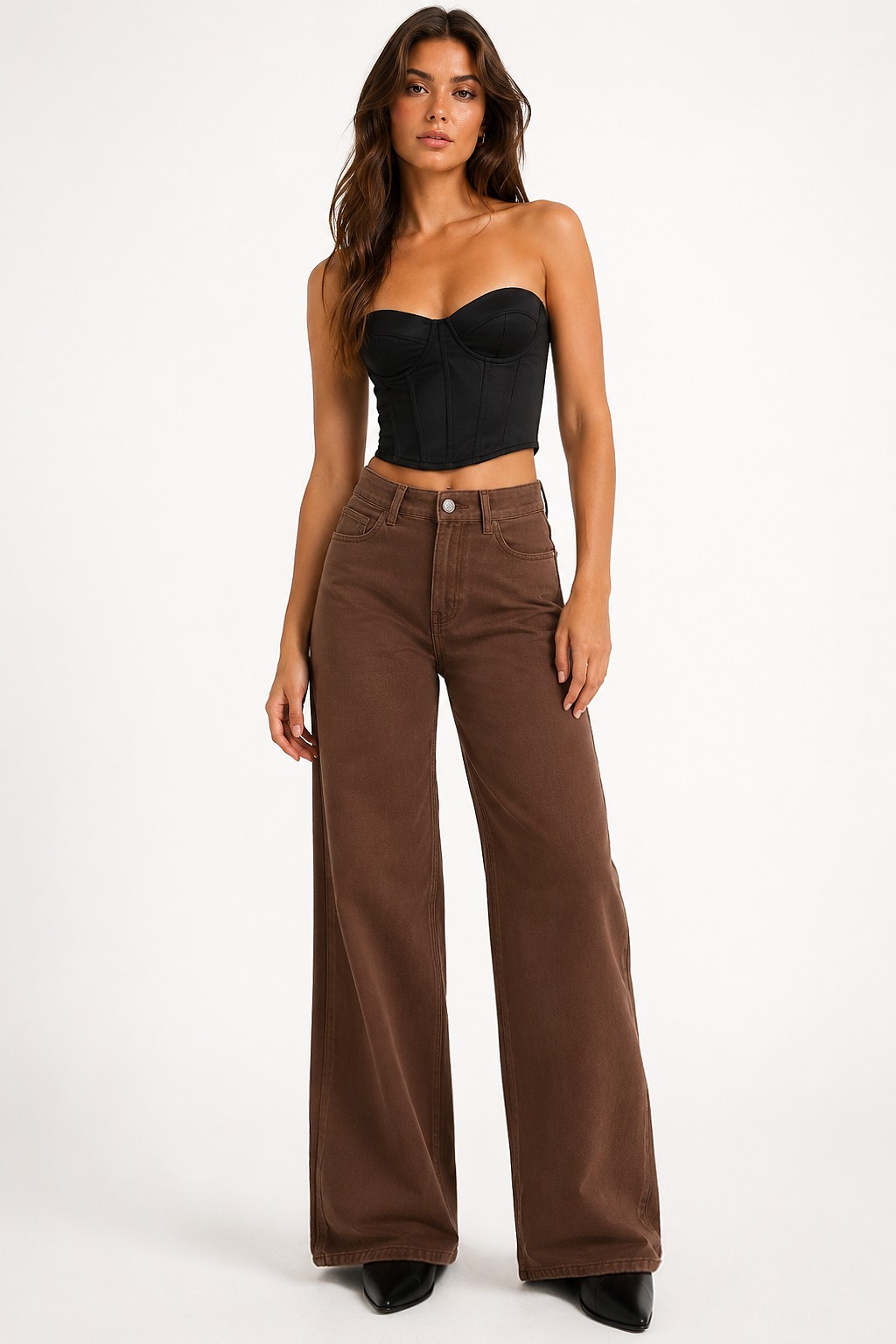 Jeans Wide Leg Dama Pantalón Denim Ancho Mujer Mayoristas Hotsale Moda Pinterest - Imagen 3