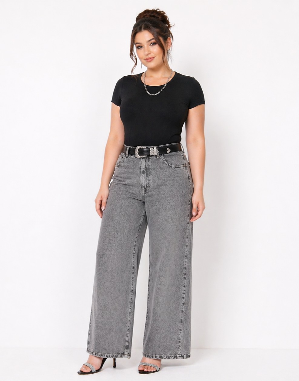 Jeans Wide Leg Dama Pantalón Denim Ancho Mujer Mayoristas Hotsale Moda Pinterest - Imagen 6