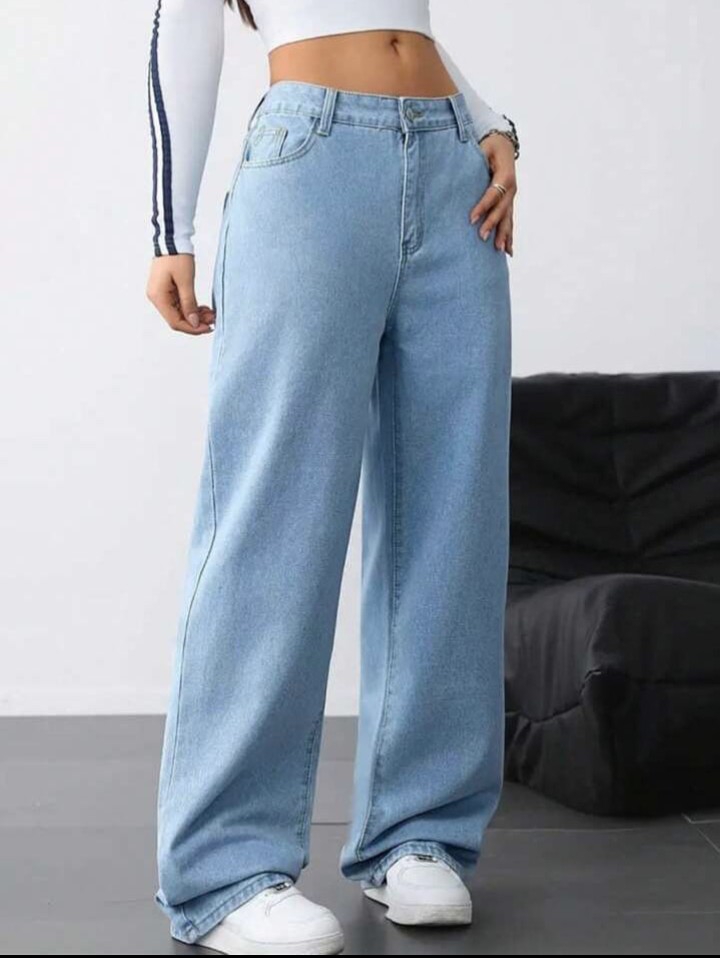 Jeans Wide Leg Dama Pantalón Ancho Denim Mujer Moda Hotsale Mayoristas Fabricantes - Imagen 3