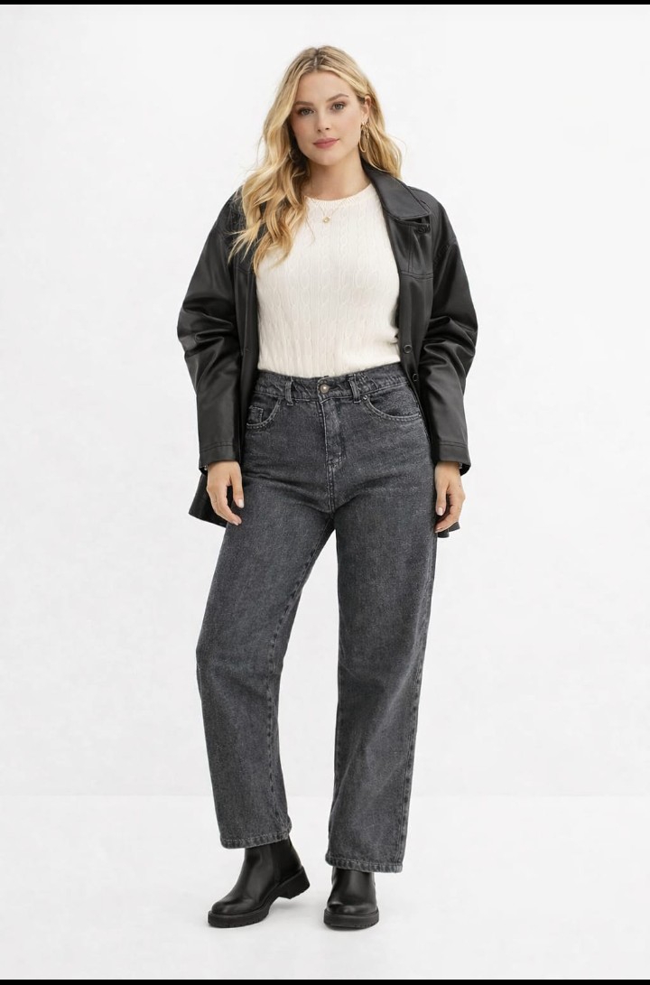 Jeans Wide Leg Clásico Dama Pantalón Ancho Denim Mujer Moda Hotsale Mayorista Fabrica - Imagen 5