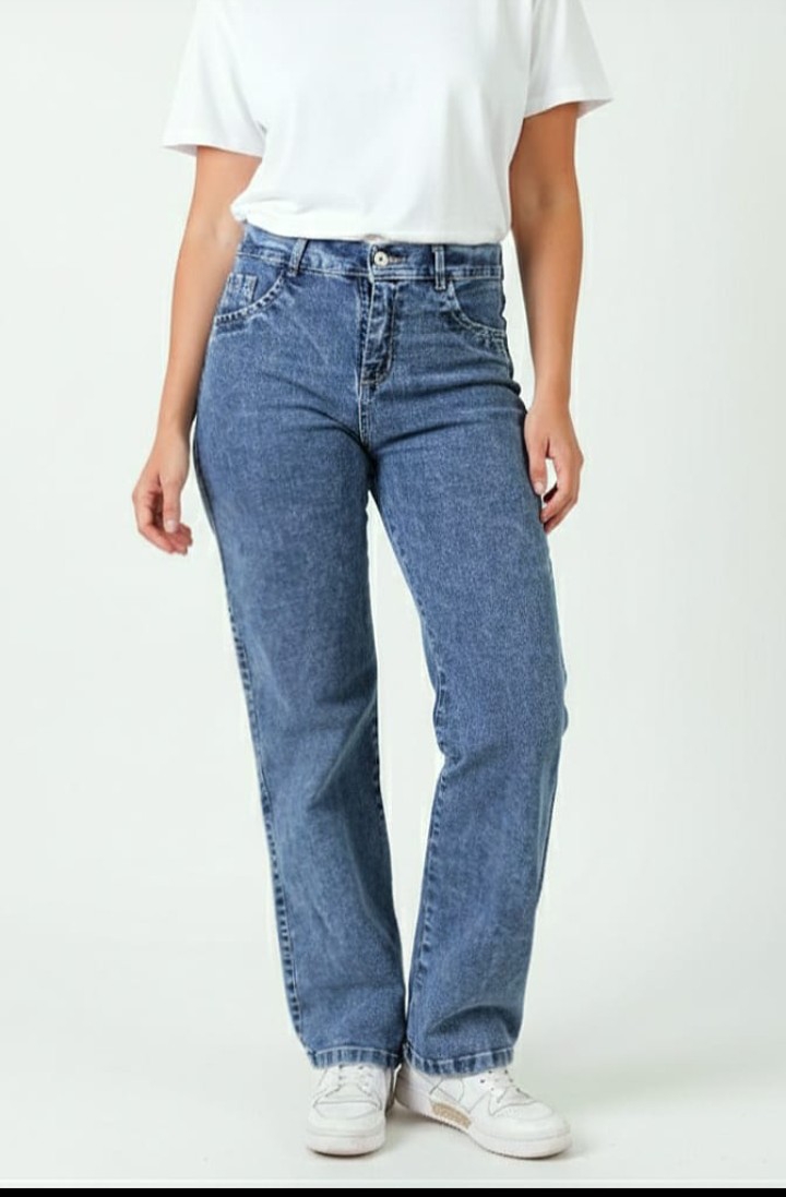 Jeans Wide Leg Clásico Dama Pantalón Ancho Denim Mujer Moda Hotsale Mayorista Fabrica - Imagen 6