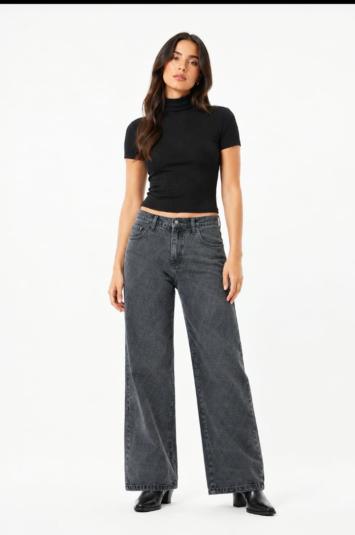 Jeans Wide Leg Clásico Dama Pantalón Ancho Denim Mujer Moda Hotsale Mayorista Fabrica - Imagen 7