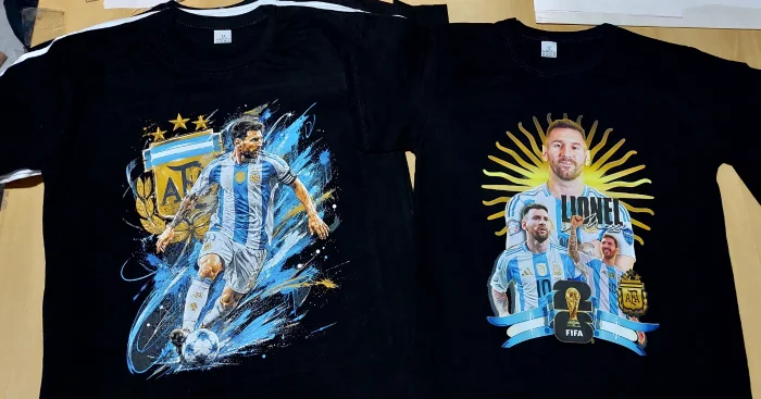 Remeras Algodon Peinado Estampado Argentina Día del Niño Messi