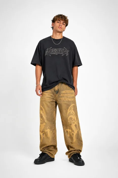 Jean Baggy Oxido Hombre Pantalon Ancho Y2k Denim 2000's Unisex Diseño Mayoristas