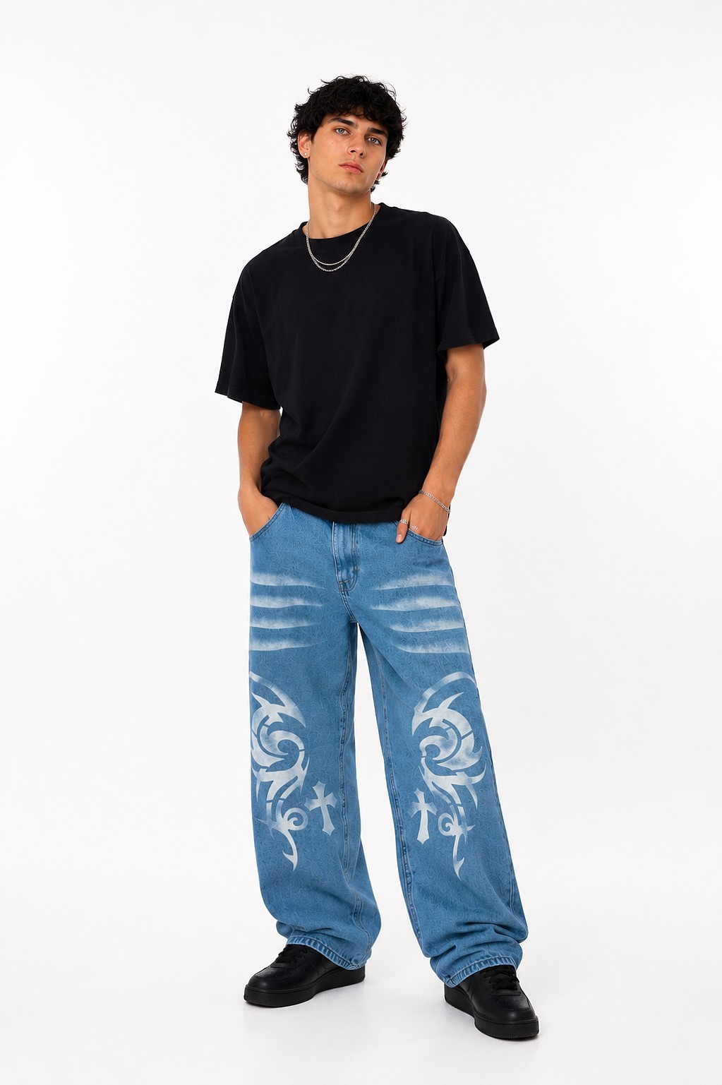 Jean Baggy Oxido Hombre Pantalon Ancho Y2k Denim 2000's Unisex Diseño Mayoristas - Imagen 6