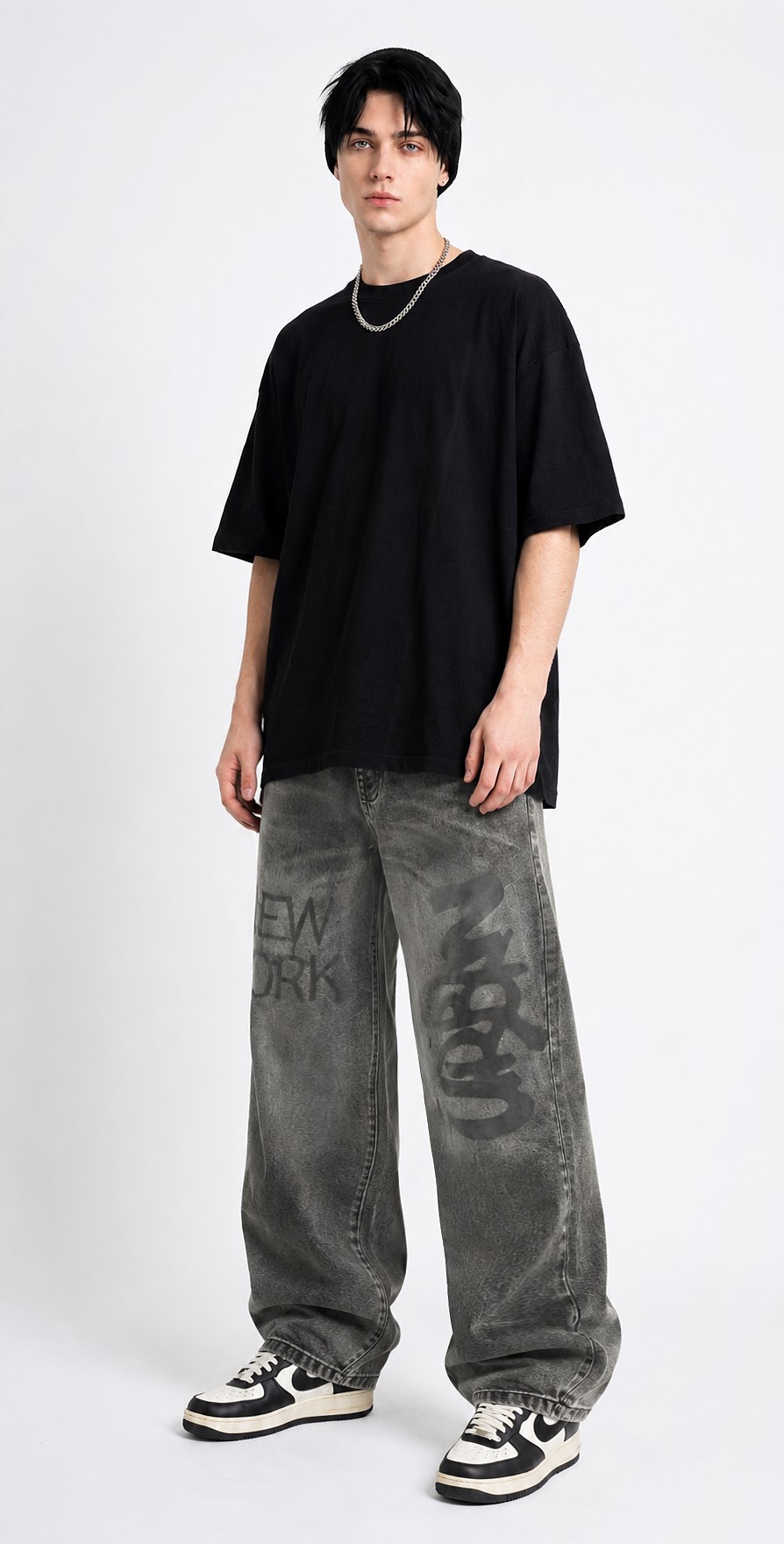 Jeans Baggy Diseño Hombre Pantalon Ancho Y2k 2000's Denim Unisex Mayoristas Hotsale - Imagen 7