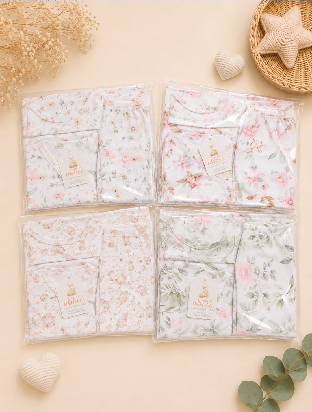 Ajuar 4 Piezas Alg.pima Estampado - Imagen 2