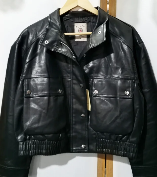 Campera Bomber Eco Cuero