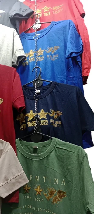 Remeras Cuello Redondo Estampas Malvinas por 5 Unidades una Curva