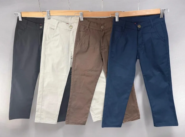 Pantalon Chino Niño Gabardina Recto Elastizado