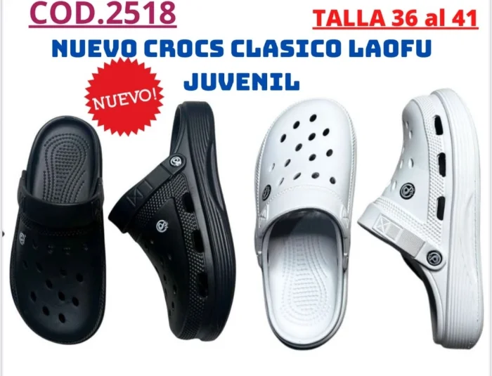 Crocs Blanco y Negro