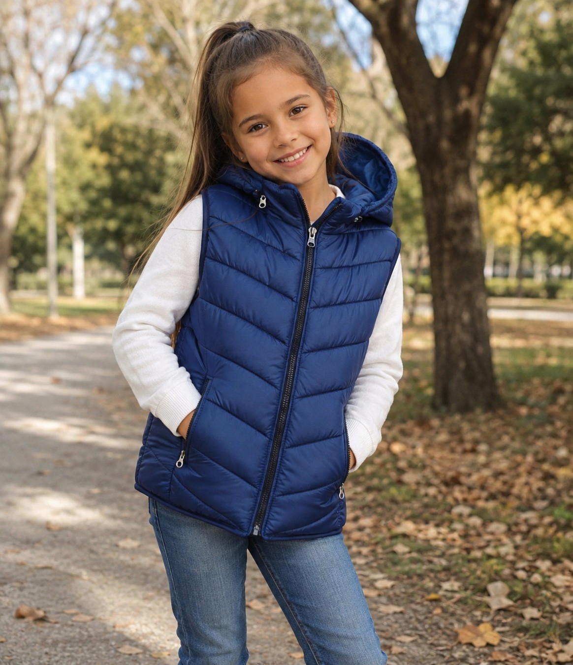 Chalecos Unisex Capucha Depntable  10-12-14-16 - Imagen 2