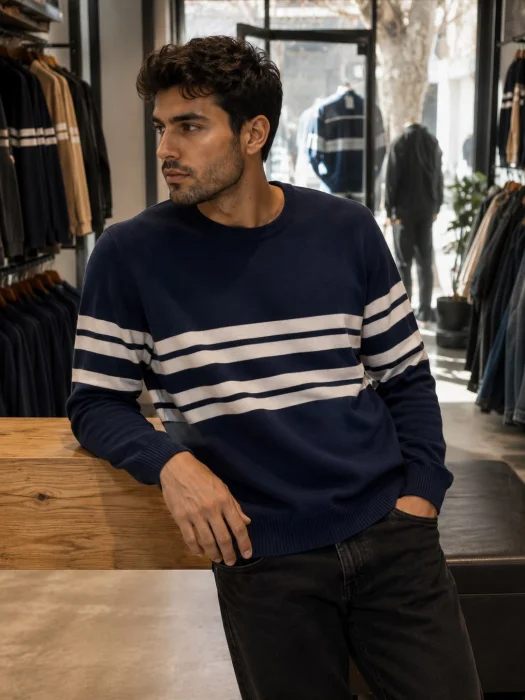Sweater con Varias Raya
