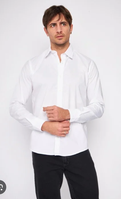 Camisa Lisa Elastizada