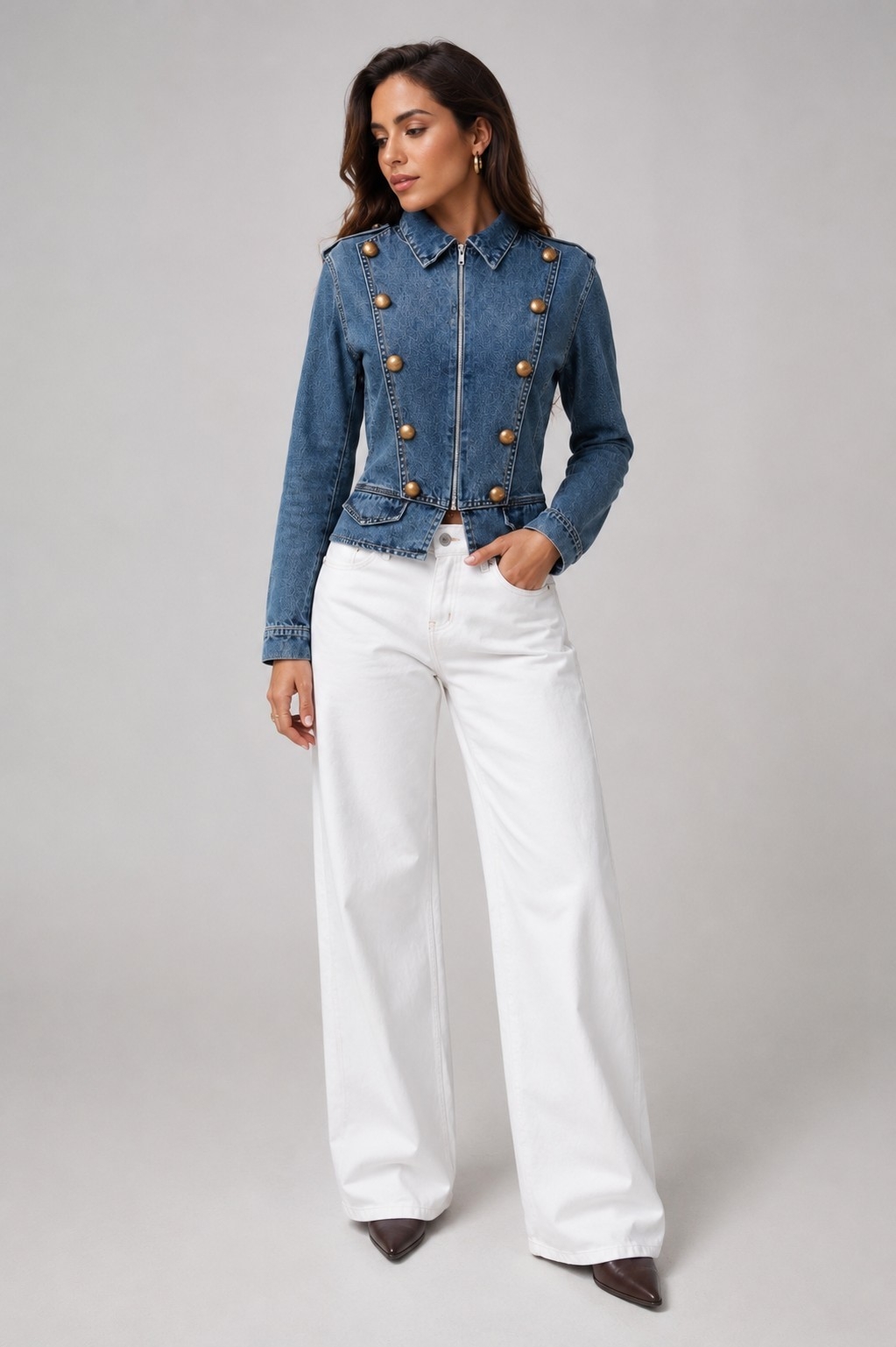 Campera Jean Matizado Oxido Denim Rigido - Imagen 3