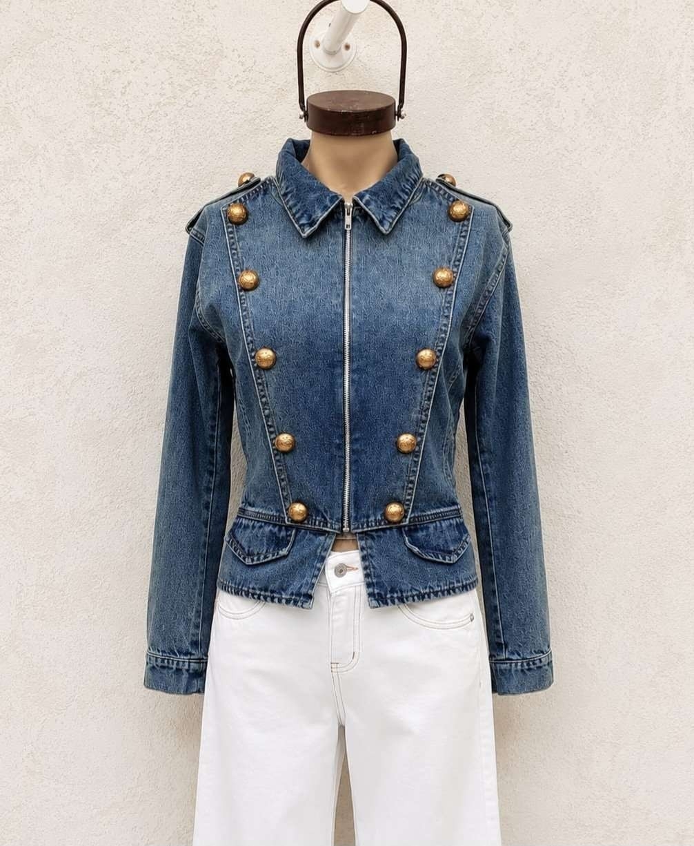 Campera Jean Matizado Oxido Denim Rigido - Imagen 2