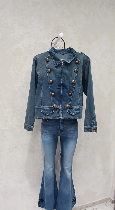 Campera Jean Matizado Oxido Denim Rigido