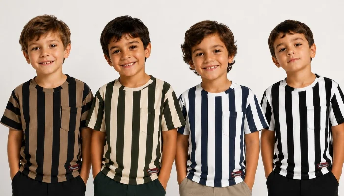 Remera Wafle Rayada Nene