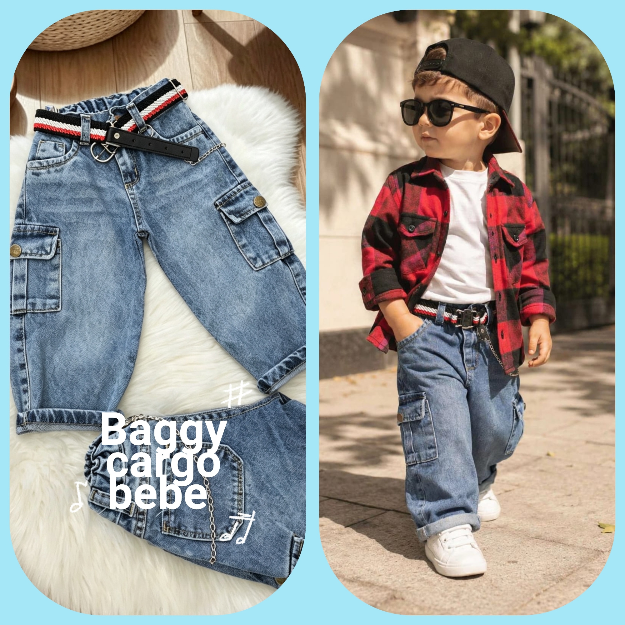 Pantalón Baggy Cargo Barak Bebe - Imagen 2