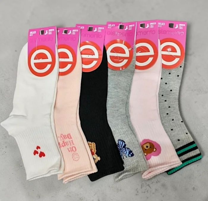 Pack X12 Medias Tenis Elemento Mujer 1/3  Art 401e