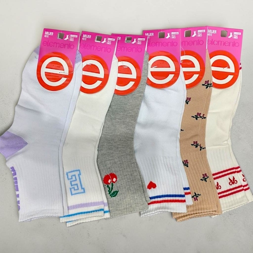 Pack X12 Medias Tenis Elemento Mujer 1/3  Art 401e - Imagen 2