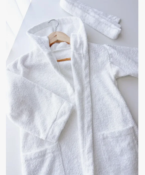Bata de Baño Infantil 100% Algodón con Capucha