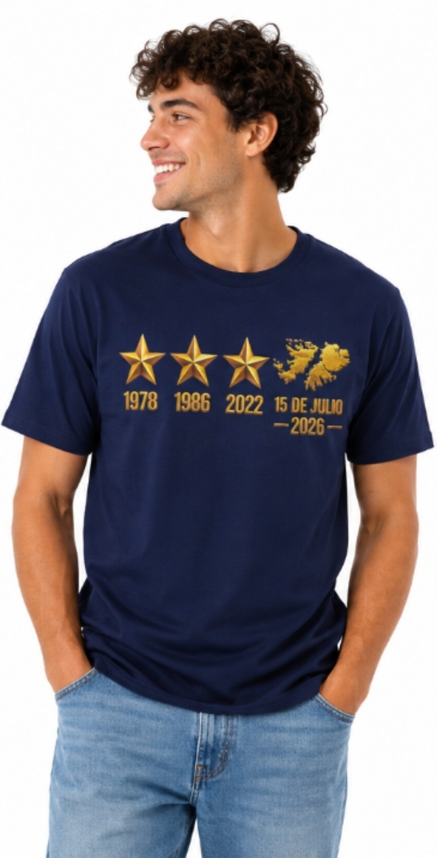 Remera Malvinas 4 Estrellas Algodon - Imagen 4