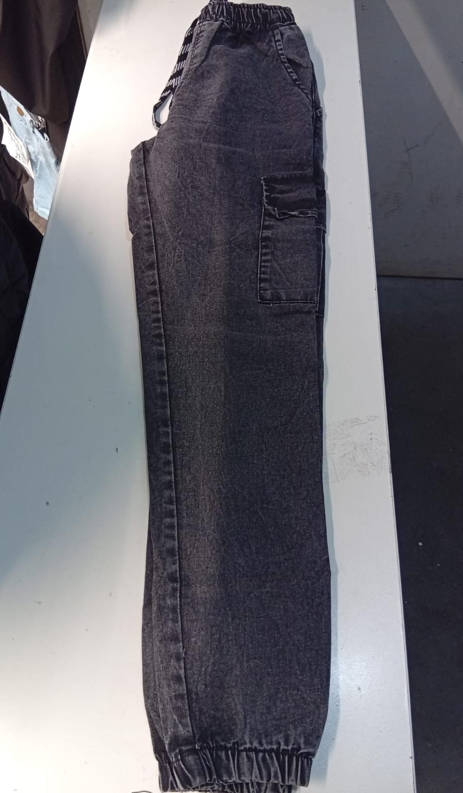 Jean Jogger Cargo C Puño Pantalón Denim Semi Chupin Unisex Hombre Dama Mayoristas - Imagen 5