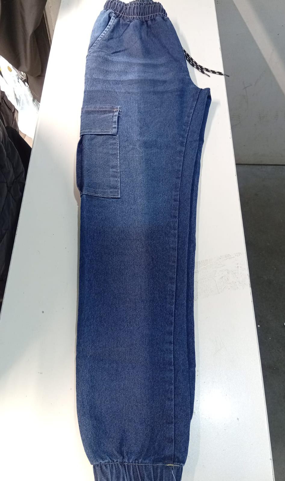Jean Jogger Cargo C Puño Pantalón Denim Semi Chupin Unisex Hombre Dama Mayoristas - Imagen 7