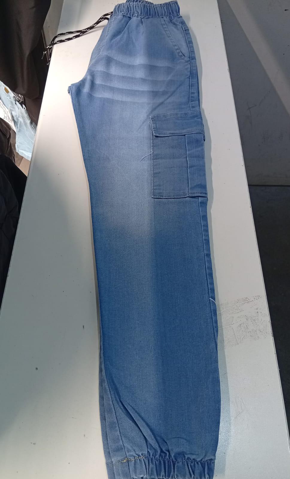 Jean Jogger Cargo C Puño Pantalón Denim Semi Chupin Unisex Hombre Dama Mayoristas - Imagen 8
