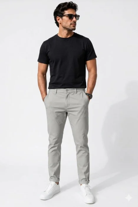 Pantalon Corte Chino Vestir Hombre Bengalina Elegante Caballero Hotsale Mayoristas